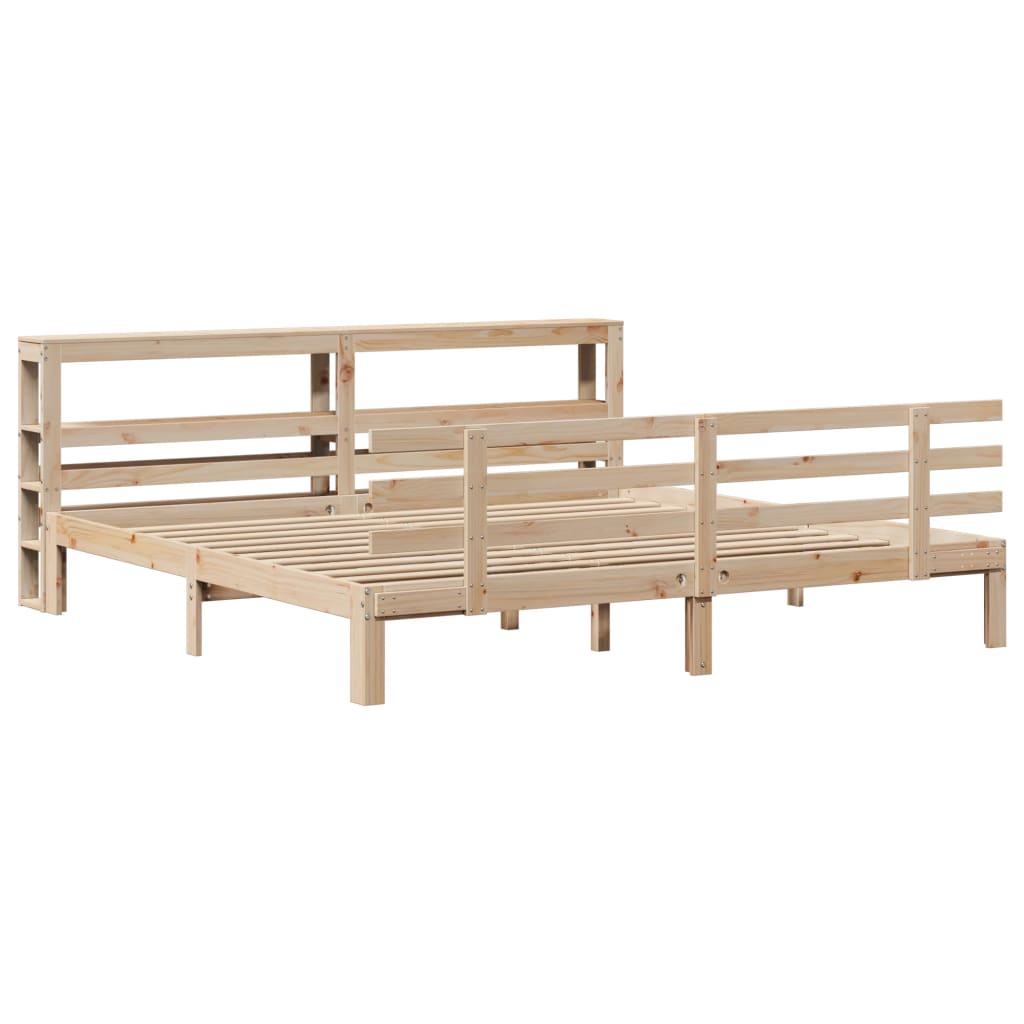 Bed Frame with Headboard without Mattress 200x200 cm
