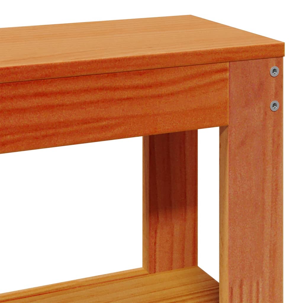 Bed Frame without Mattress Wax Brown 200x200 cm Solid Wood Pine