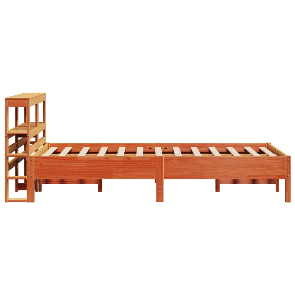 Bed Frame without Mattress Wax Brown 100x200 cm Solid Wood Pine