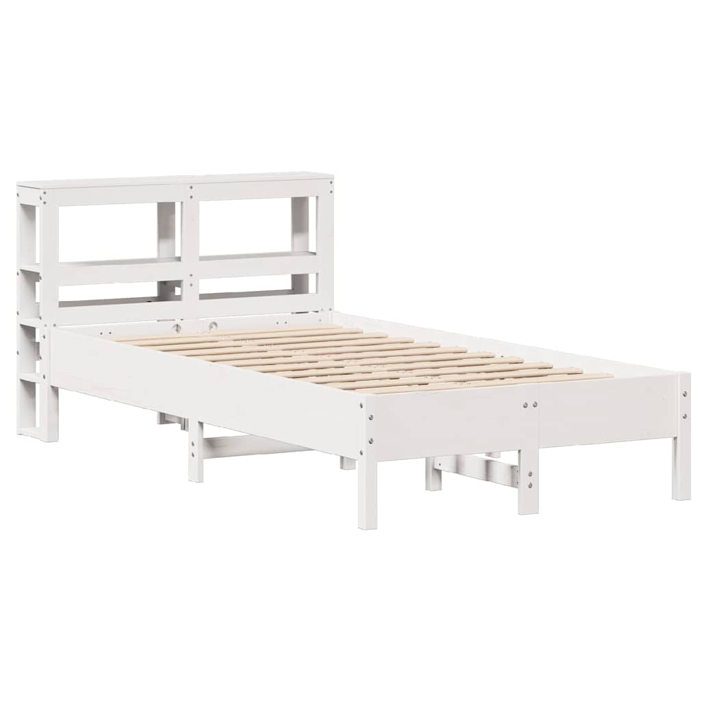 Bed Frame without Mattress White 90x190 cm Single Solid Wood Pine