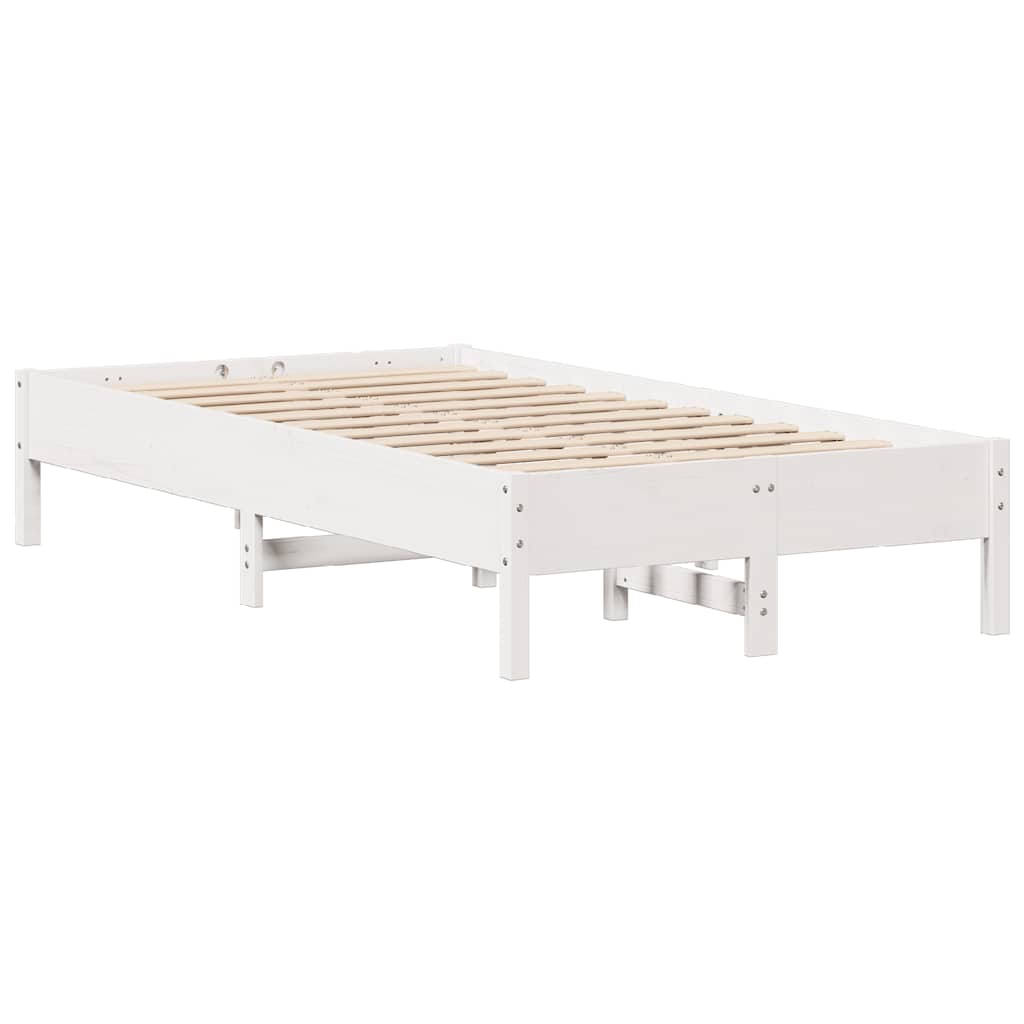 Bed Frame without Mattress White 90x190 cm Single Solid Wood Pine