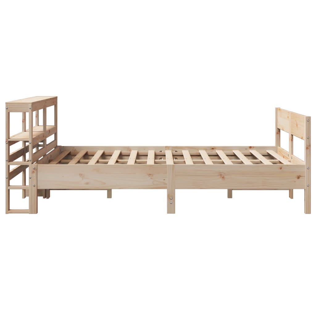 Bed Frame without Mattress 140x200 cm Solid Wood Pine