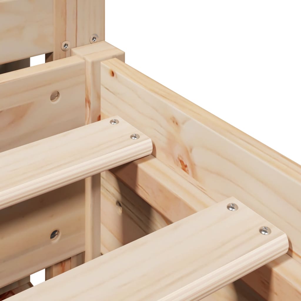 Bed Frame without Mattress 140x200 cm Solid Wood Pine