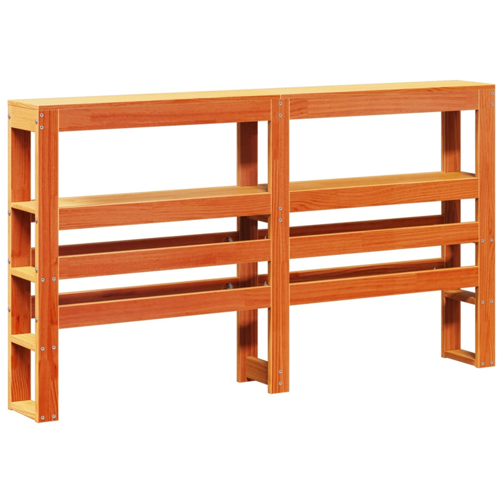 Bed Frame without Mattress Wax Brown 140x200 cm Solid Wood Pine