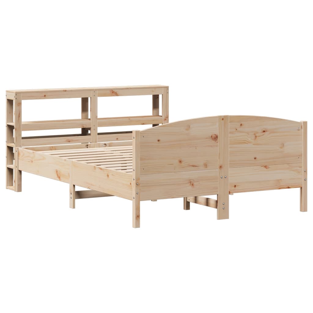 Bed Frame without Mattress 150x200 cm King Size Solid Wood Pine