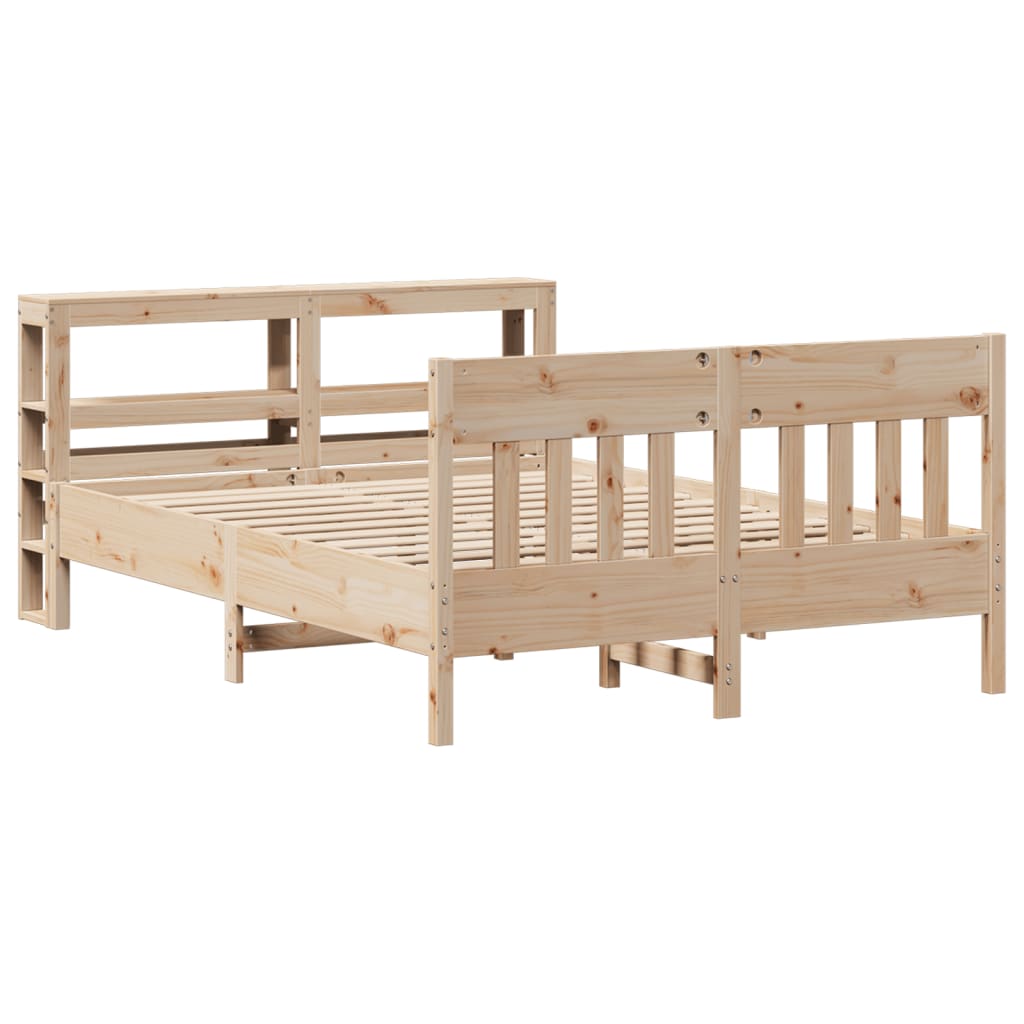 Bed Frame without Mattress 160x200 cm Solid Wood Pine