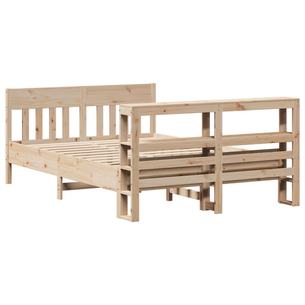 Bed Frame without Mattress 160x200 cm Solid Wood Pine