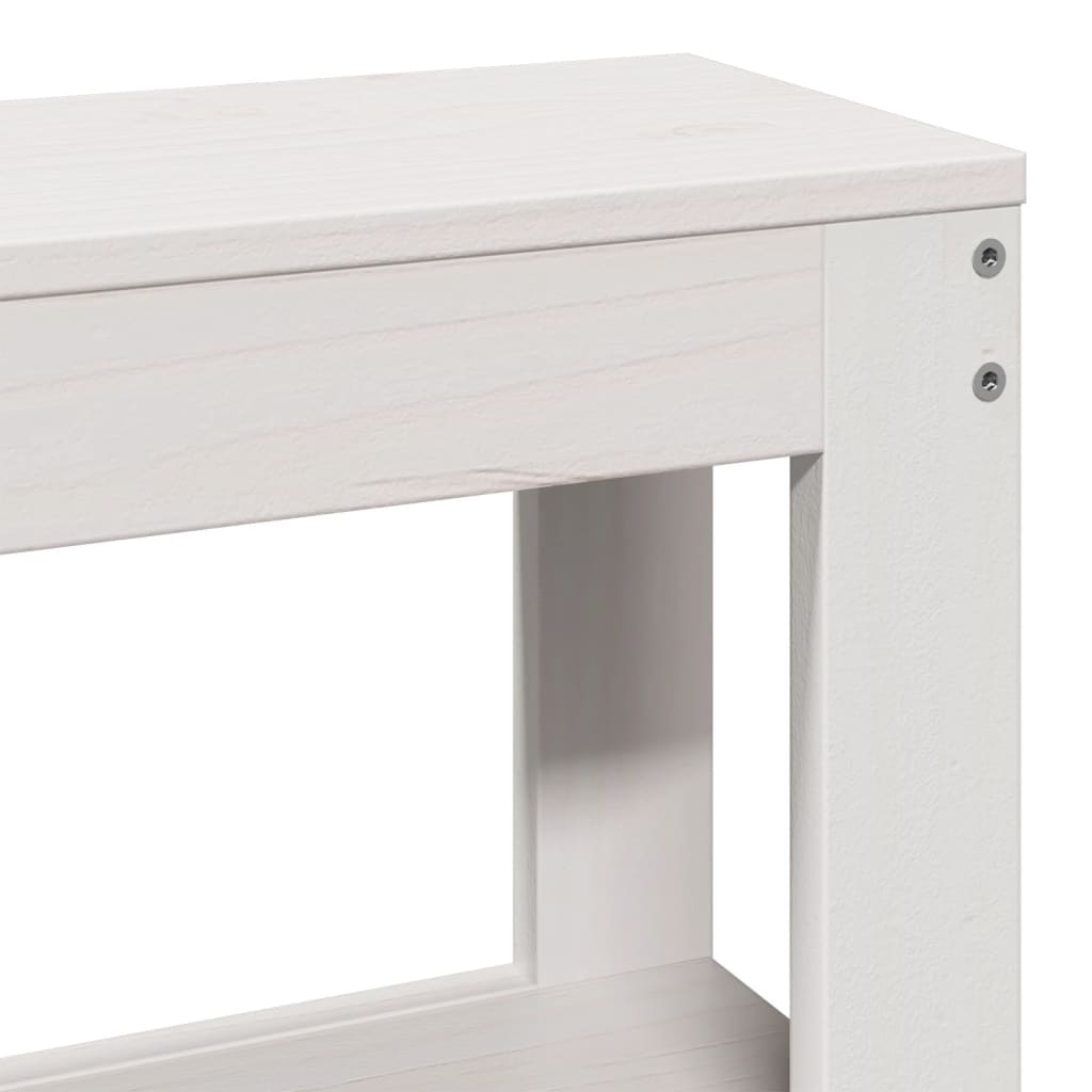 Bed Frame with Headboard White 180x200 cm Super King Solid Wood Pine