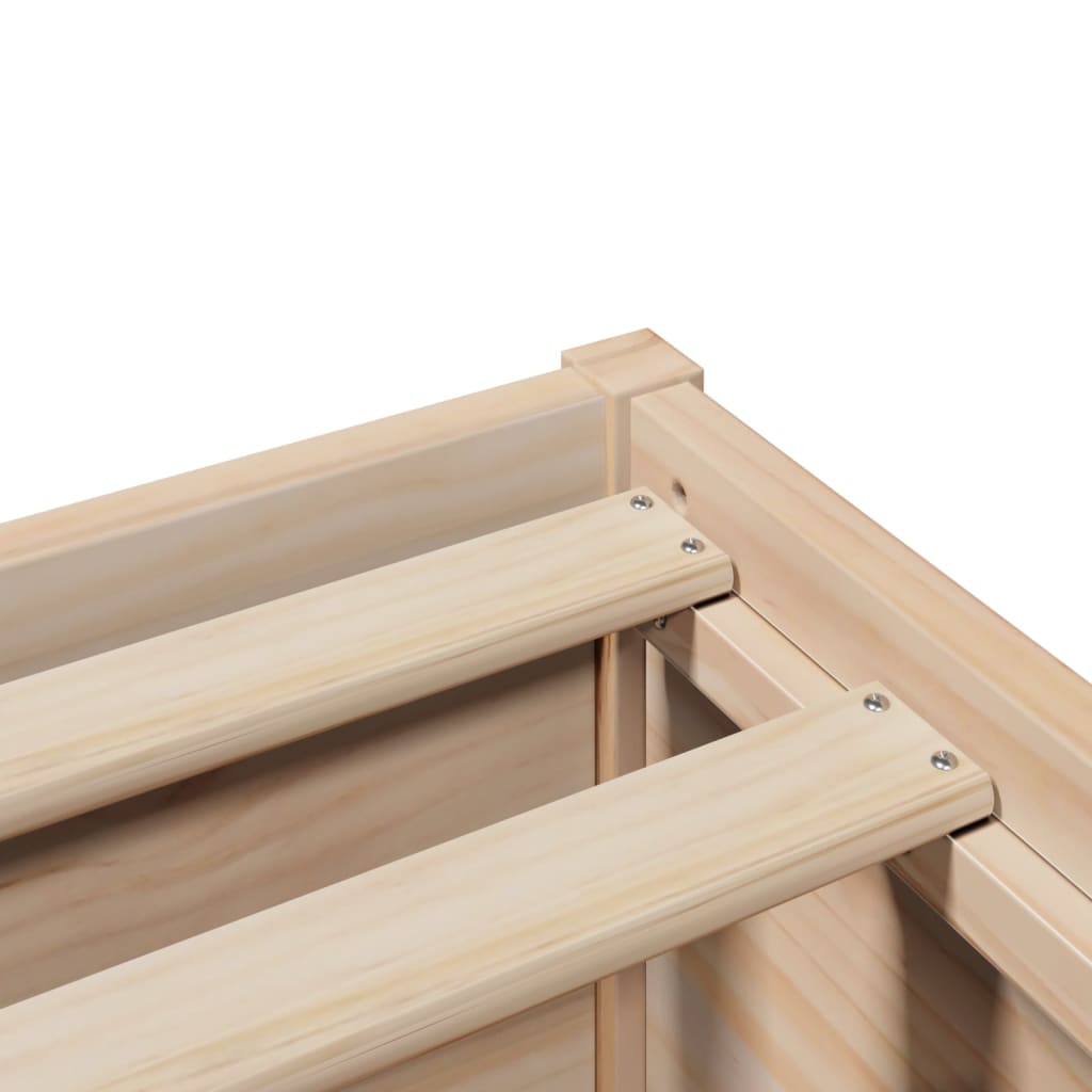 Bed Frame with Headboard 100x200 cm Solid Wood Pine