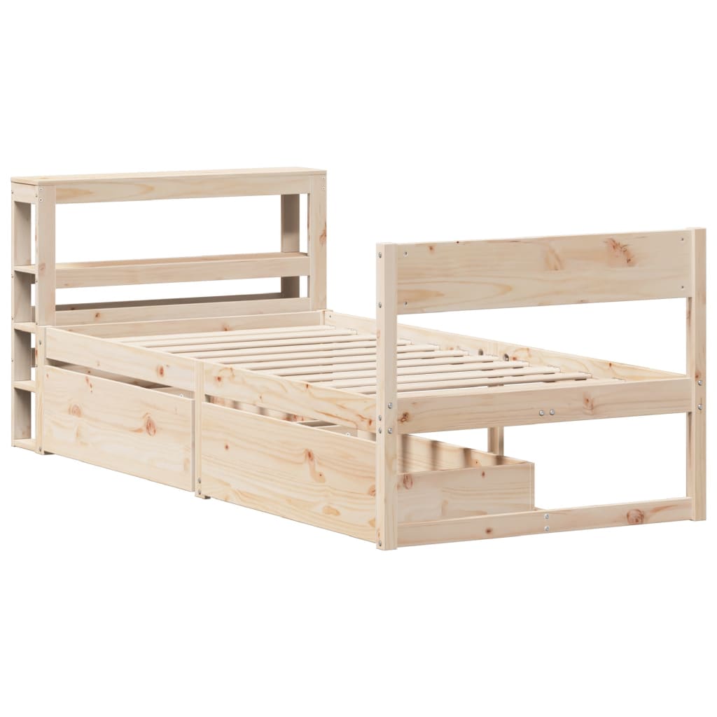 vidaXL Bed Frame without Mattress 100x200 cm Solid Wood Pine