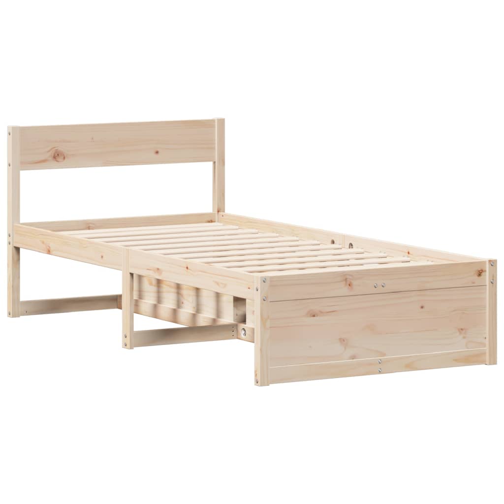 vidaXL Bed Frame without Mattress 100x200 cm Solid Wood Pine