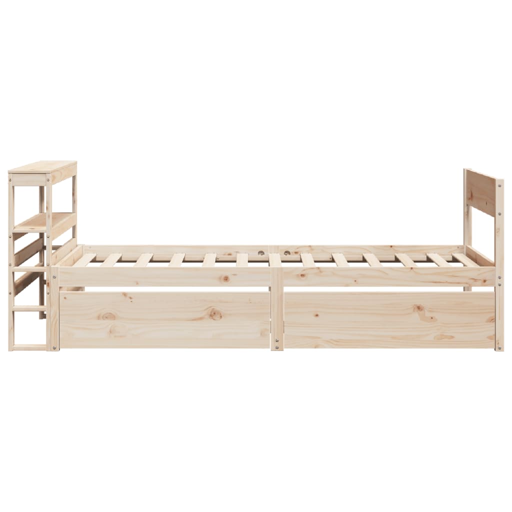 vidaXL Bed Frame without Mattress 100x200 cm Solid Wood Pine