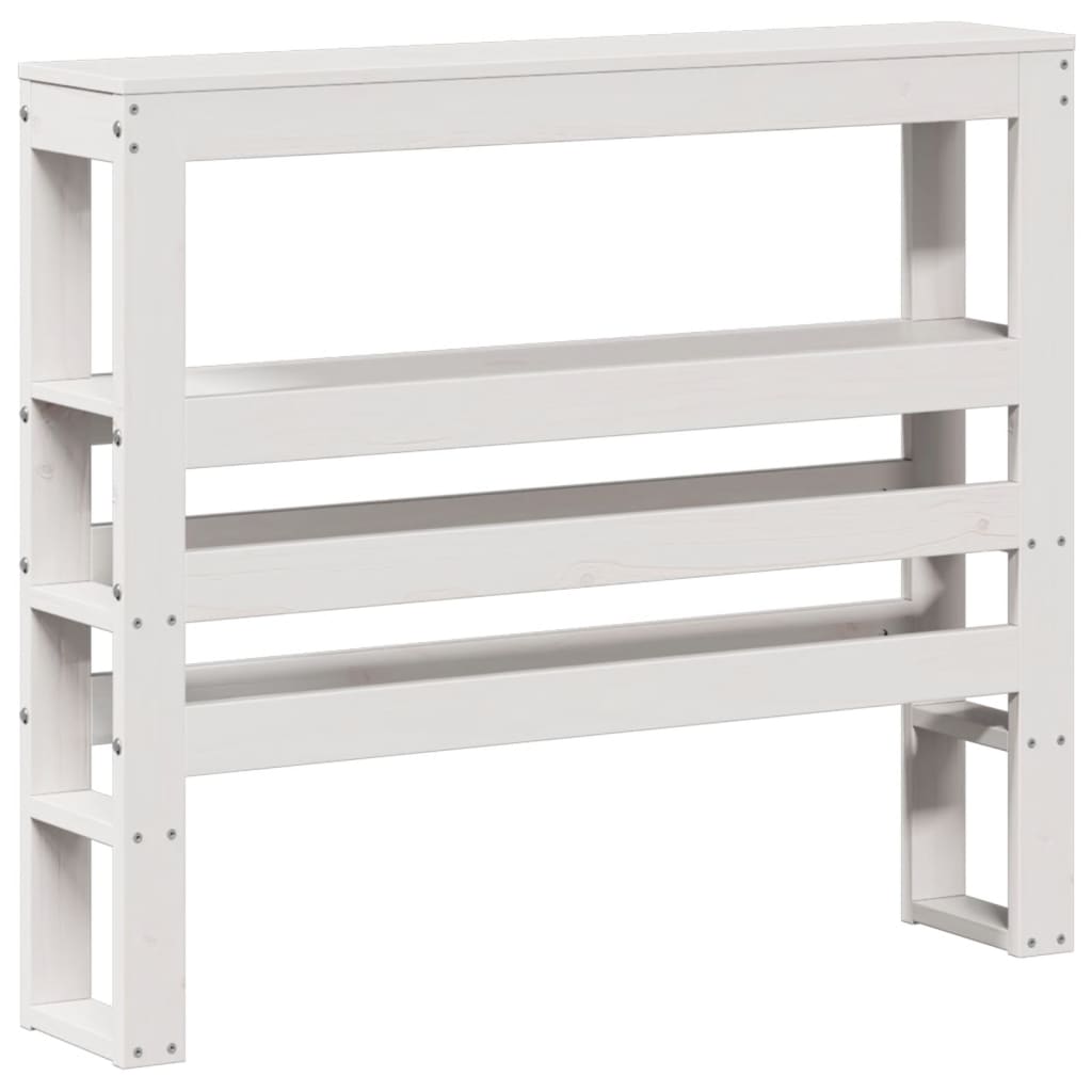 Bed Frame without Mattress White 90x200 cm Solid Wood Pine
