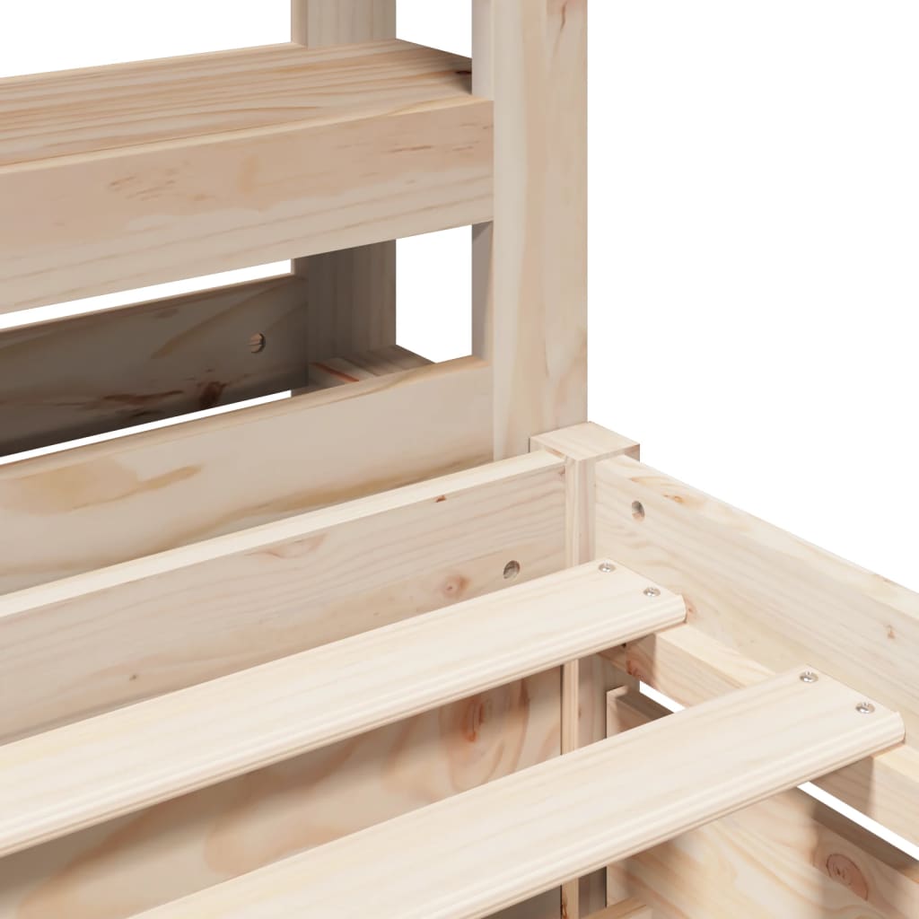 Bed Frame without Mattress 75x190 cm Small Single Solid Wood Pine