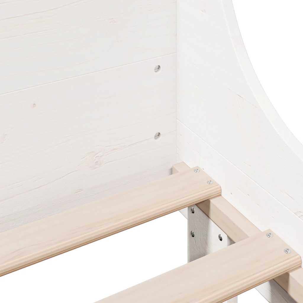 Bed Frame without Mattress White 120x200 cm Solid Wood Pine