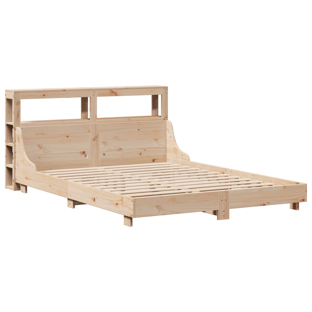 Bed Frame without Mattress 140x190 cm Solid Wood Pine