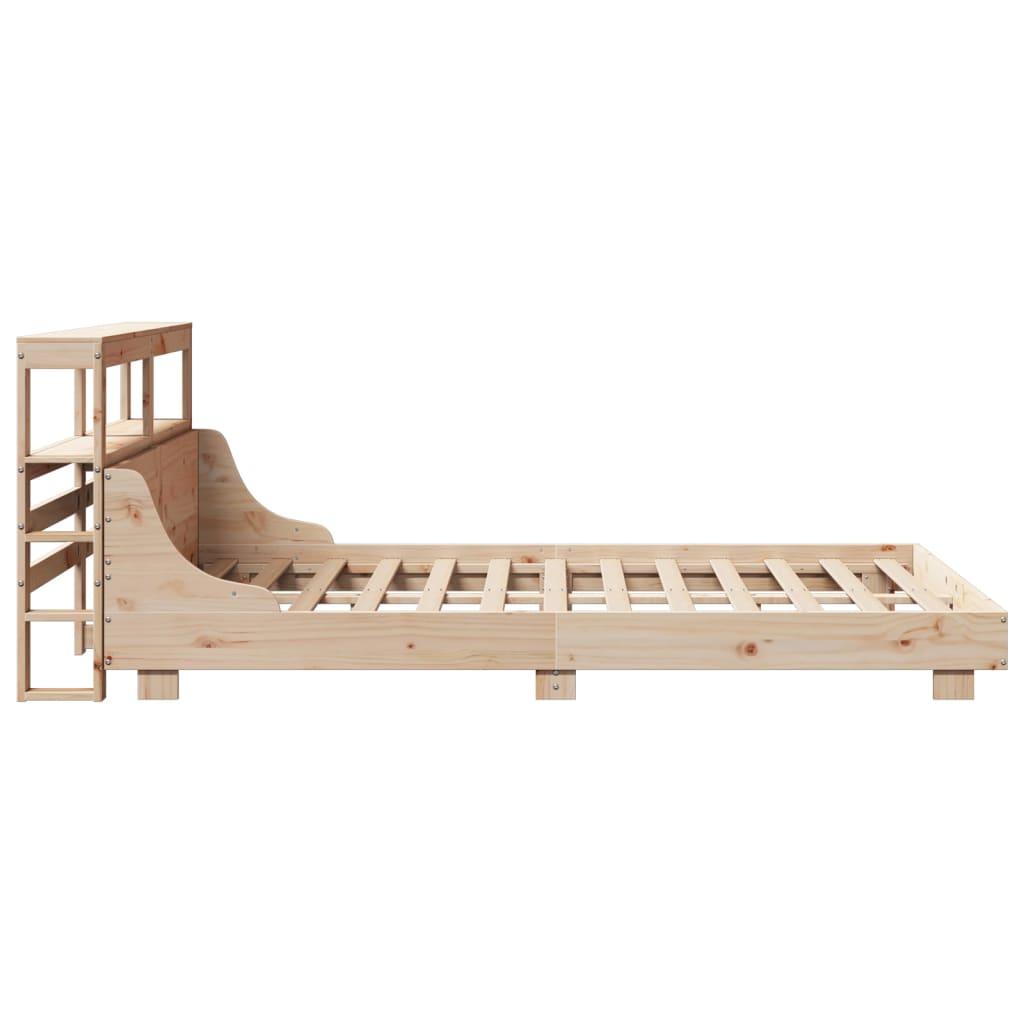 Bed Frame without Mattress 140x190 cm Solid Wood Pine