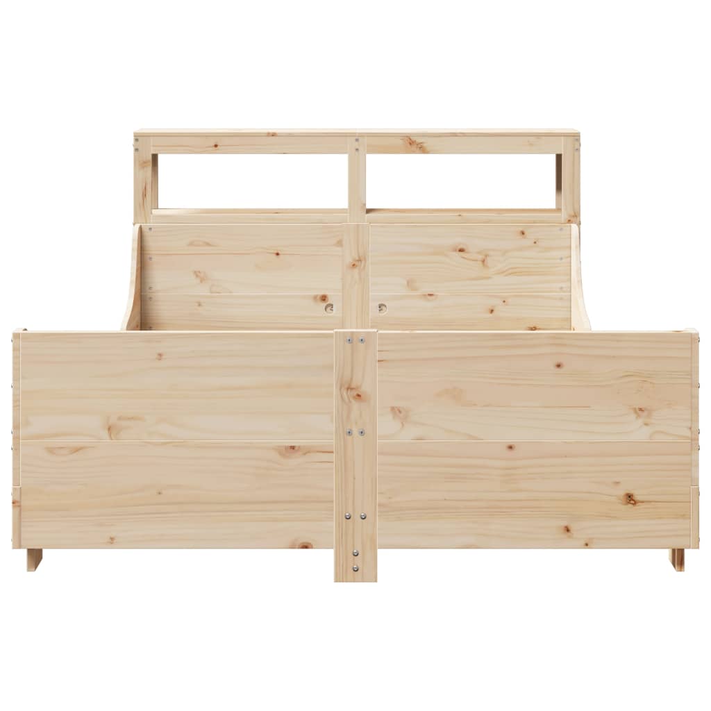 Bed Frame without Mattress 160x200 cm Solid Wood Pine