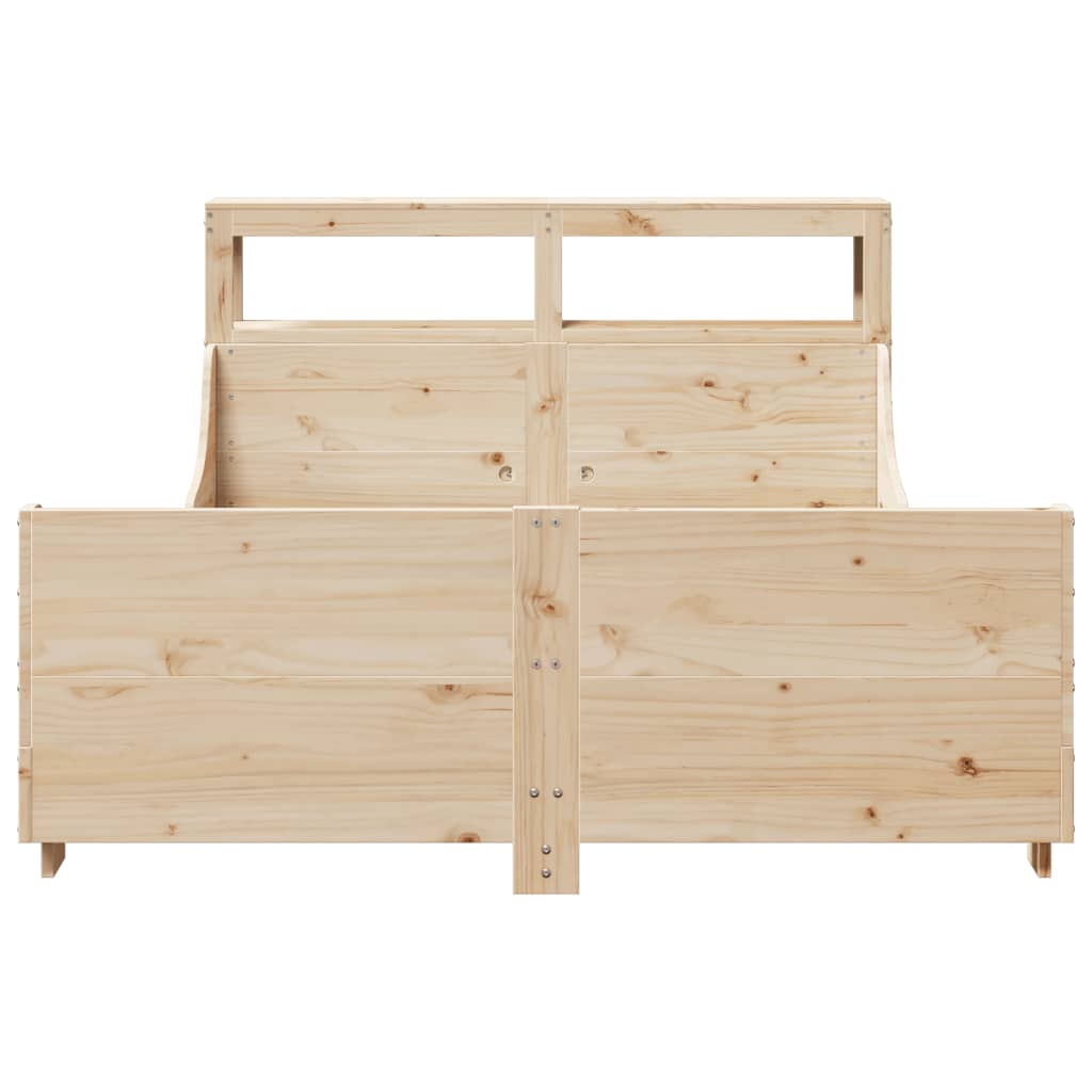 Bed Frame without Mattress 150x200 cm King Size Solid Wood Pine