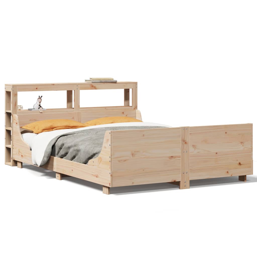 Bed Frame without Mattress 140x200 cm Solid Wood Pine
