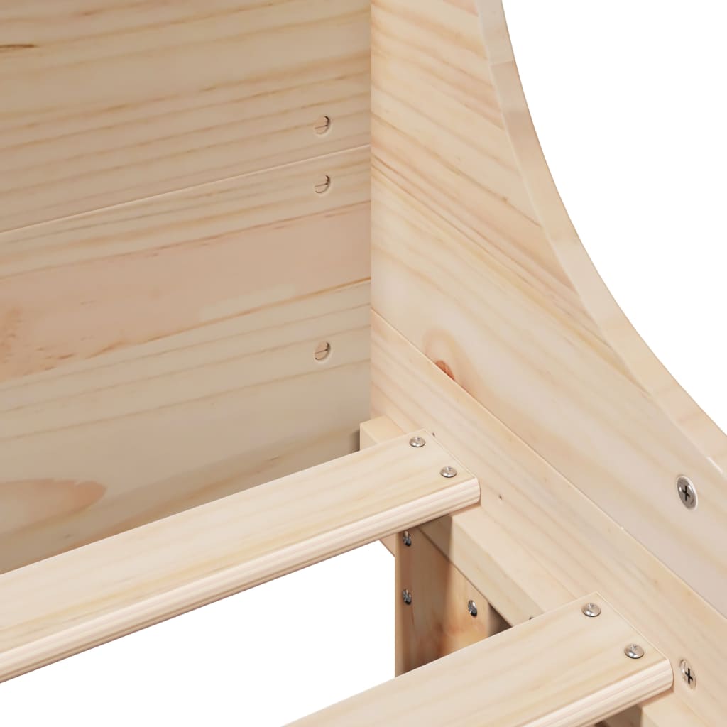 Bed Frame without Mattress 140x200 cm Solid Wood Pine