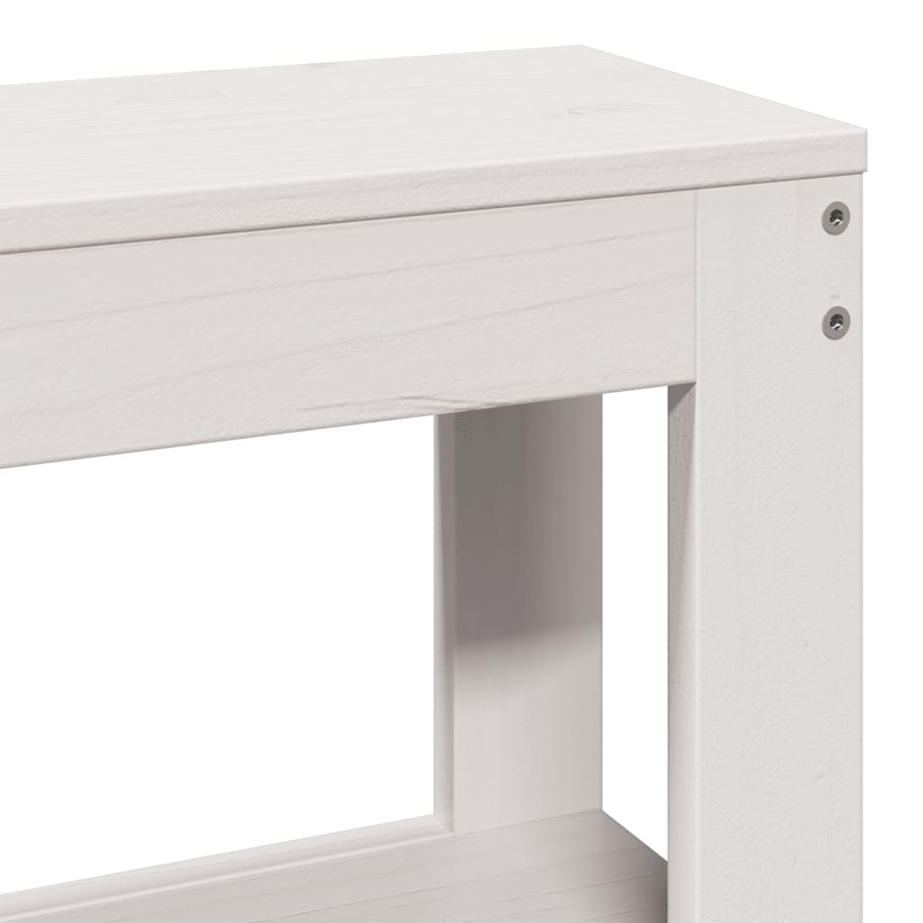 Bed Frame without Mattress White 90x200 cm Solid Wood Pine