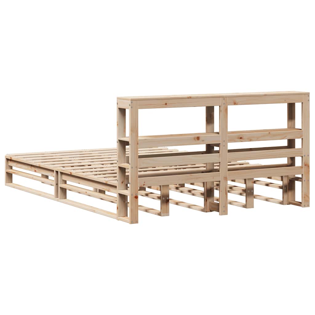 Bed Frame without Mattress 120x200 cm Solid Wood Pine