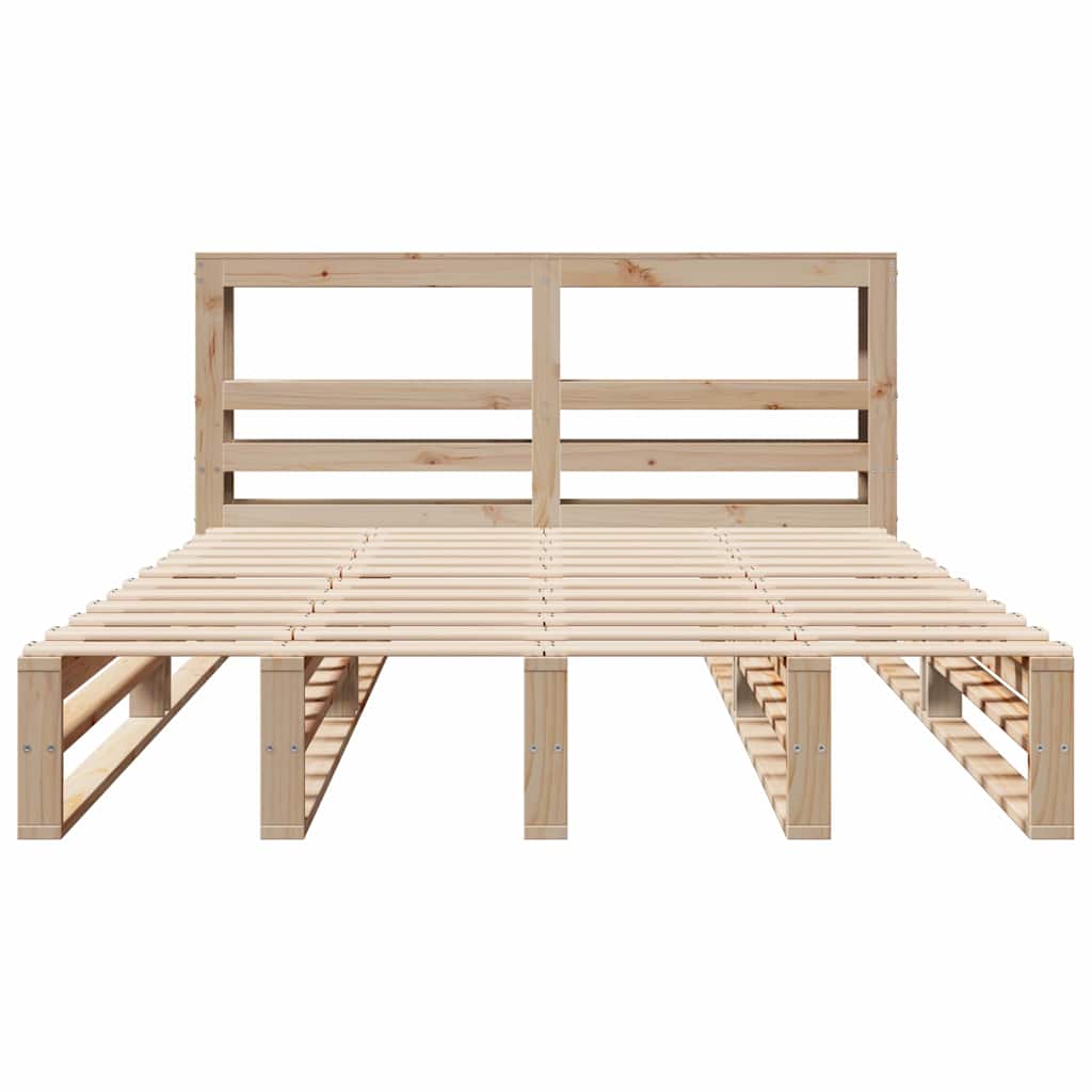 Bed Frame without Mattress 160x200 cm Solid Wood Pine
