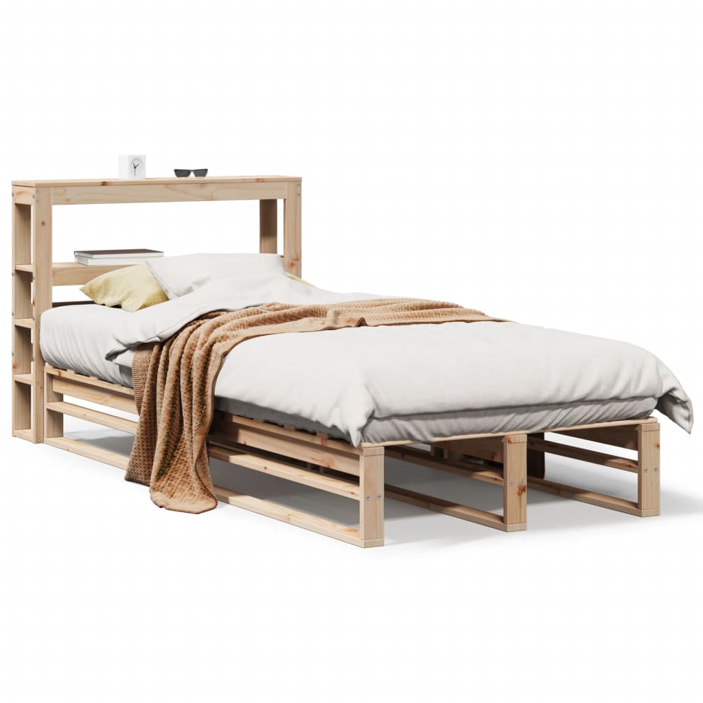 Bed Frame without Mattress 90x190 cm Single Solid Wood Pine