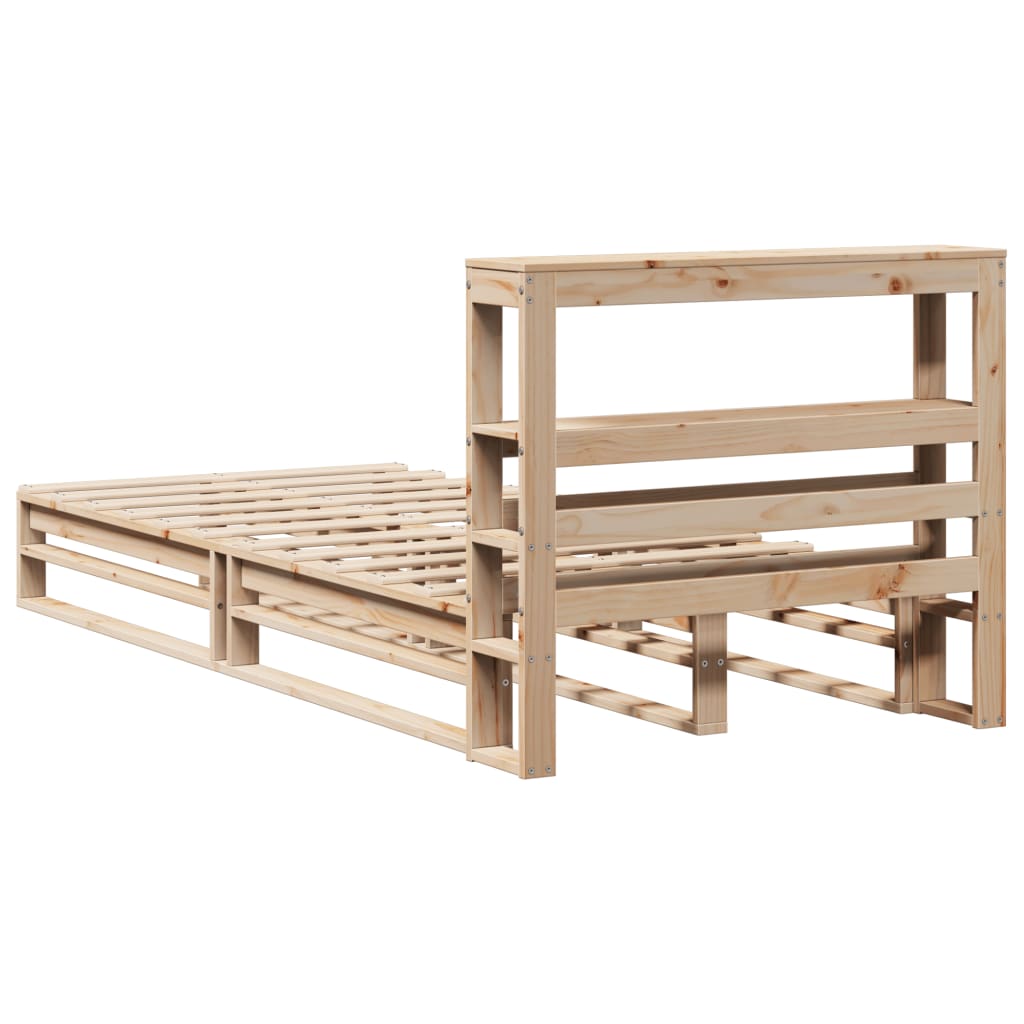 Bed Frame without Mattress 90x190 cm Single Solid Wood Pine