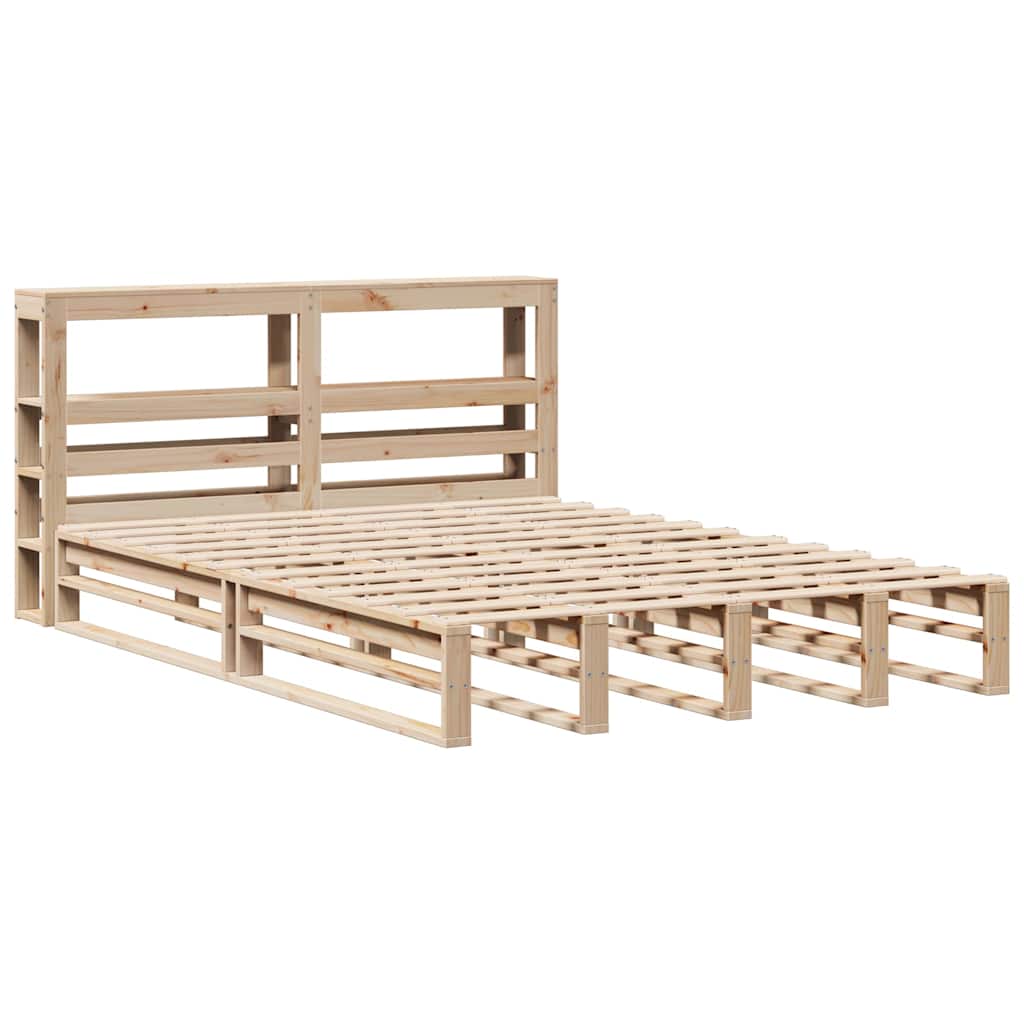 Bed Frame without Mattress 120x190 cm Small Double Solid Wood Pine