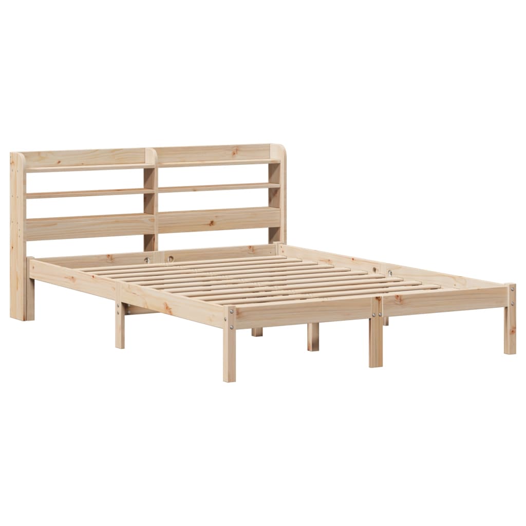 Bed Frame without Mattress 120x200 cm Solid Wood Pine