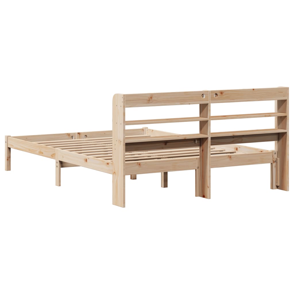 Bed Frame without Mattress 120x200 cm Solid Wood Pine