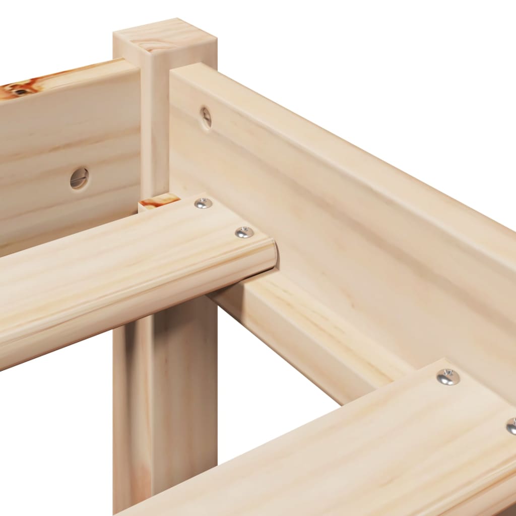 Bed Frame without Mattress 120x200 cm Solid Wood Pine