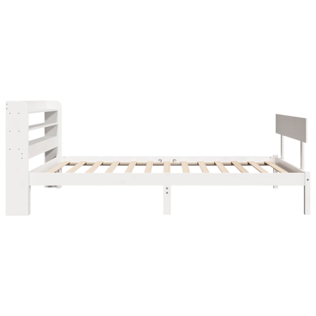Bed Frame without Mattress White 90x190 cm Single Solid Wood Pine