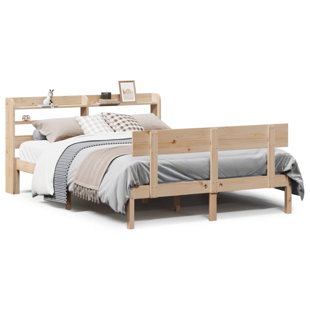 Bed Frame without Mattress 120x200 cm Solid Wood Pine