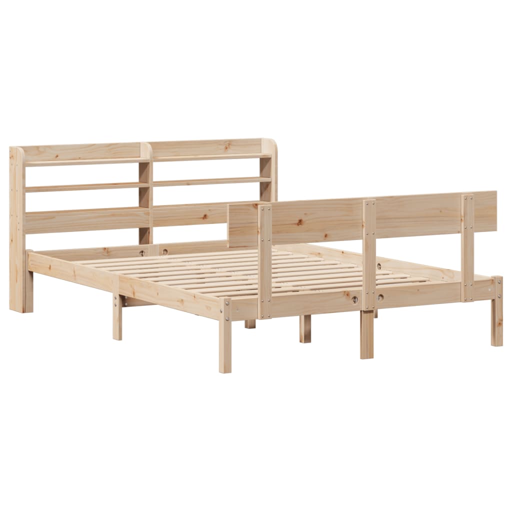 Bed Frame without Mattress 120x200 cm Solid Wood Pine