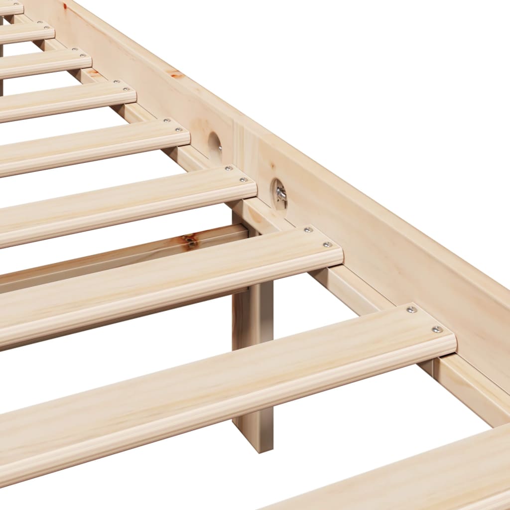 Bed Frame without Mattress 120x200 cm Solid Wood Pine
