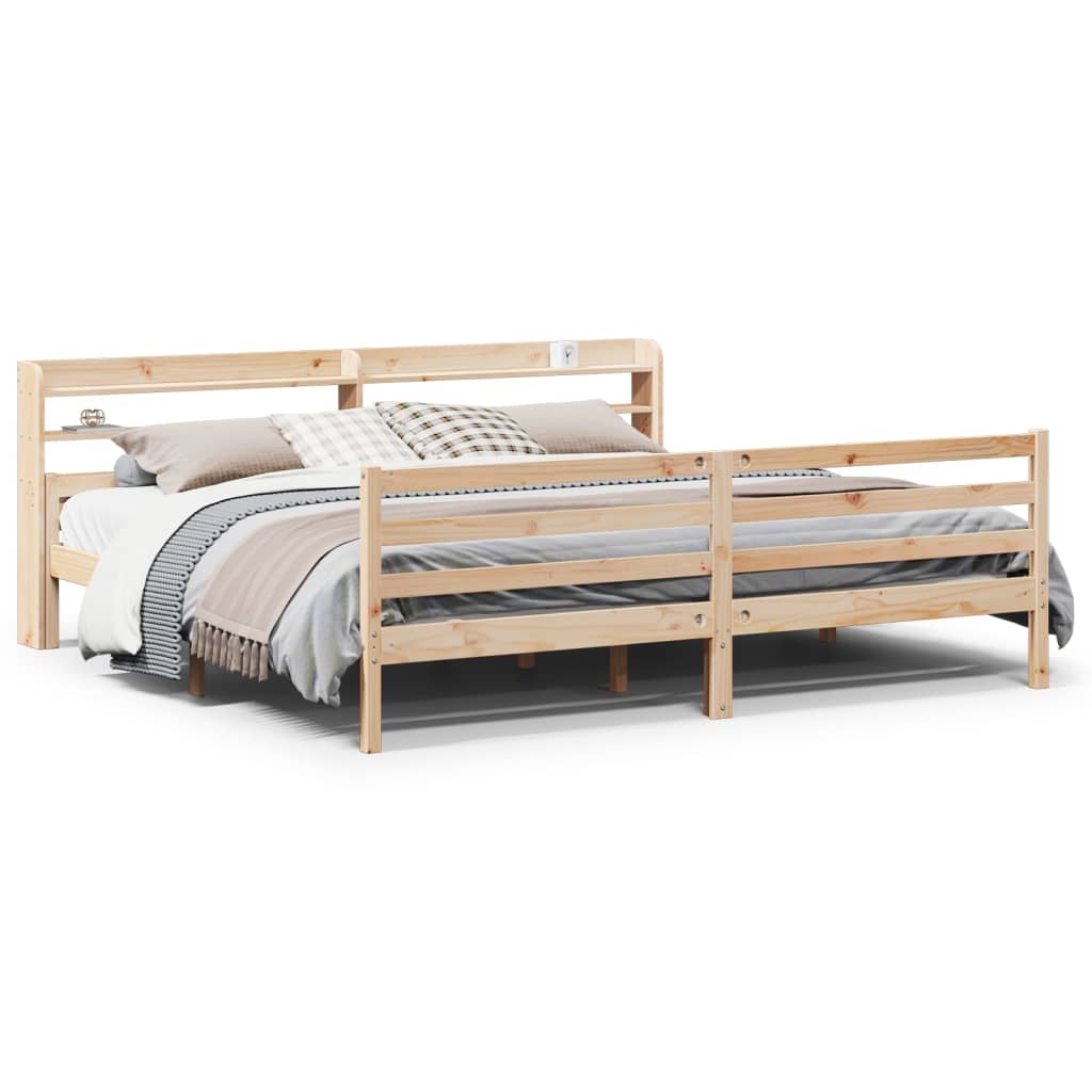 vidaXL Bed Frame with Headboard without Mattress 200x200 cm