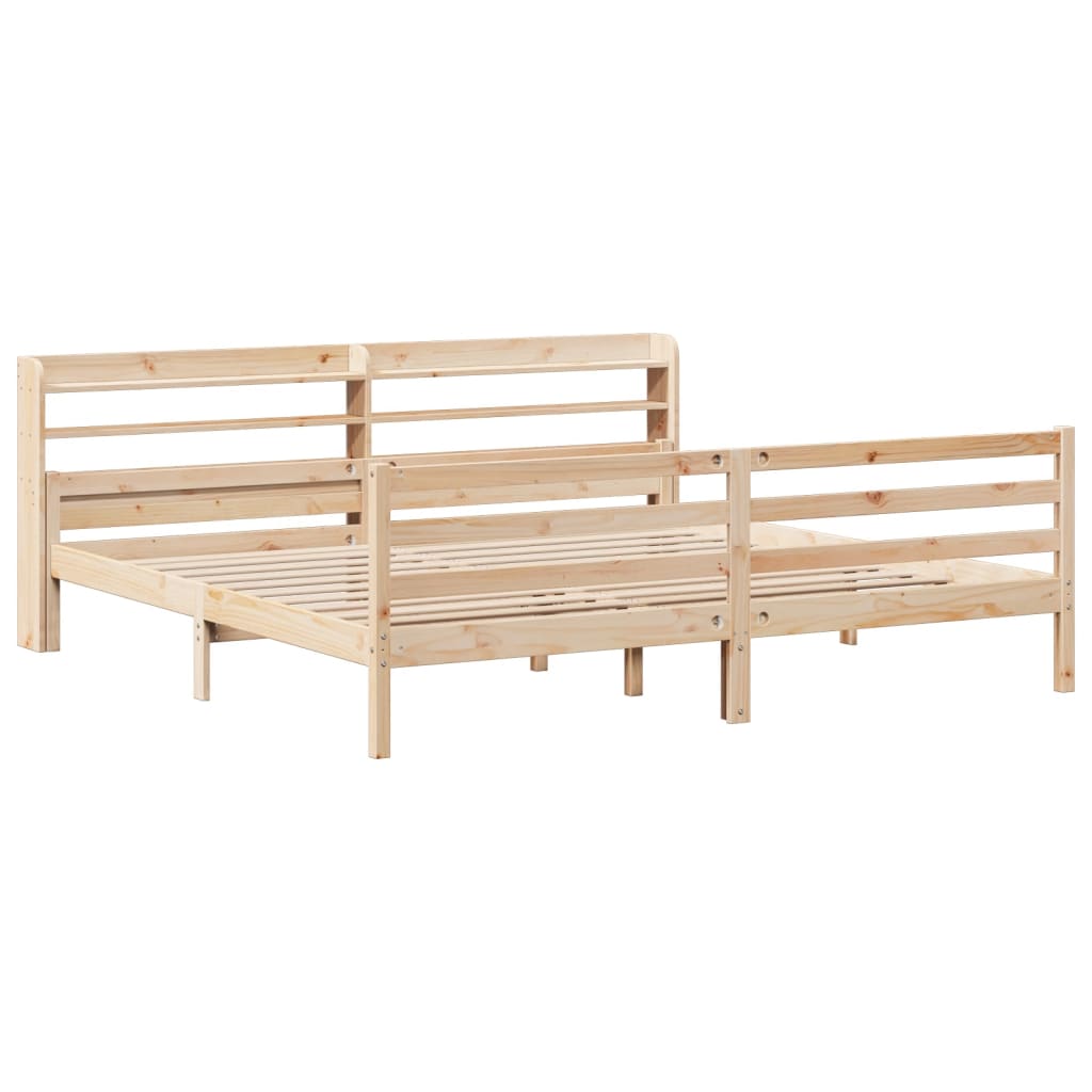 vidaXL Bed Frame with Headboard without Mattress 200x200 cm