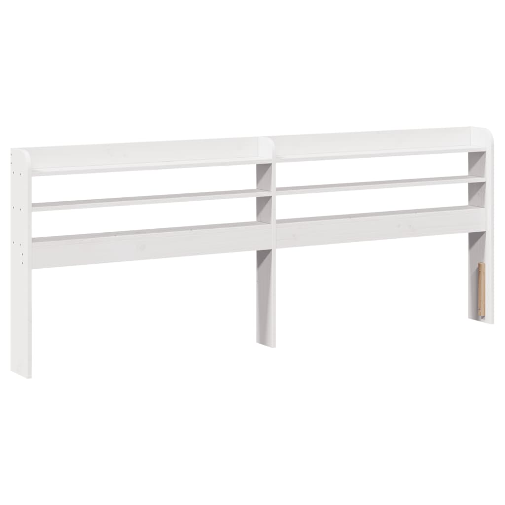 vidaXL Bed Frame with Headboard without Mattress White 200x200 cm