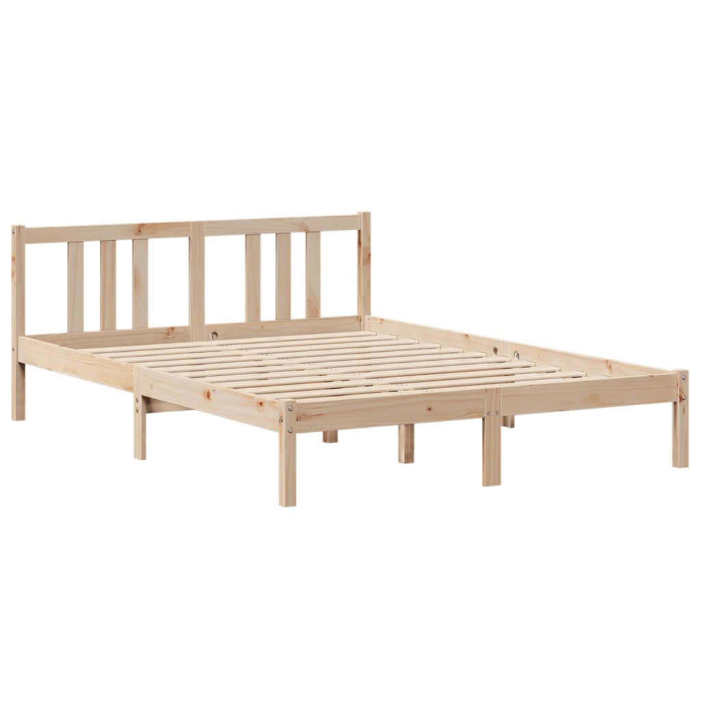 vidaXL Bed Frame with Headboard without Mattress 140x190 cm