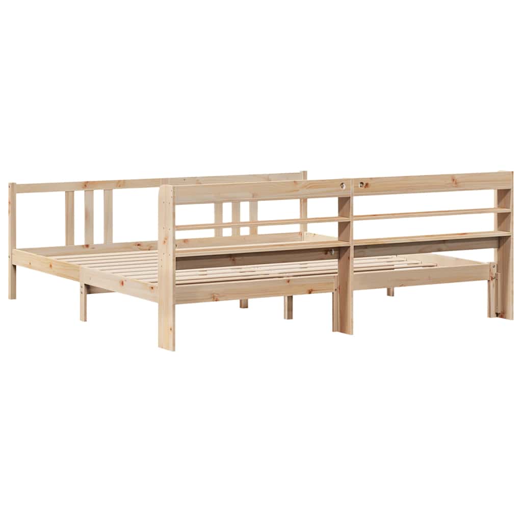 Bed Frame with Headboard without Mattress 200x200 cm
