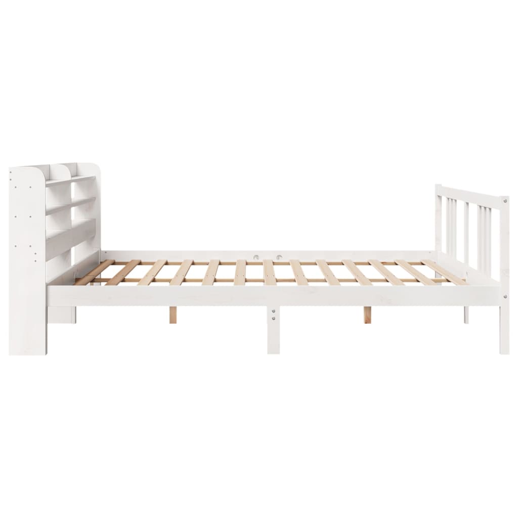 vidaXL Bed Frame with Headboard without Mattress White 200x200 cm