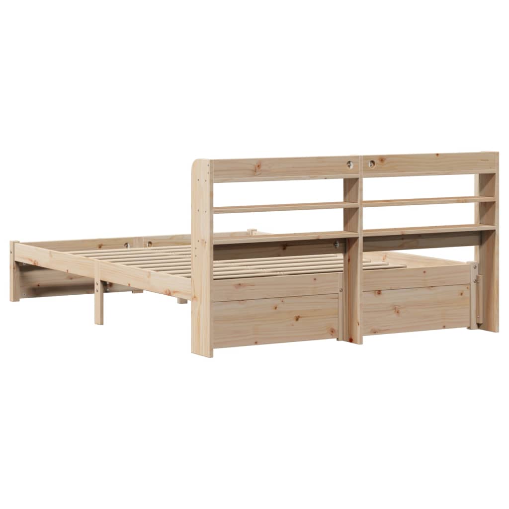 vidaXL Bed Frame with Headboard without Mattress 120x200 cm