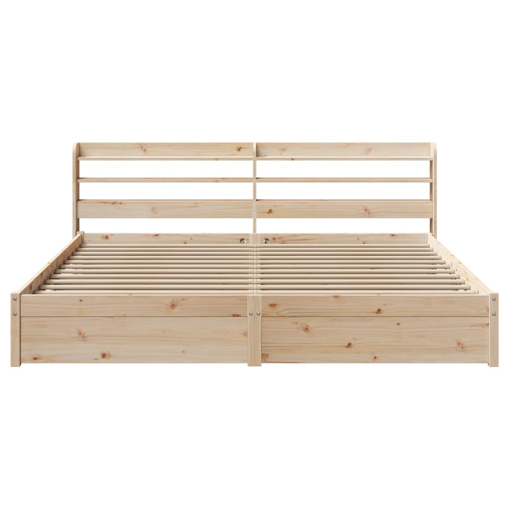 vidaXL Bed Frame with Headboard without Mattress 180x200 cm Super King