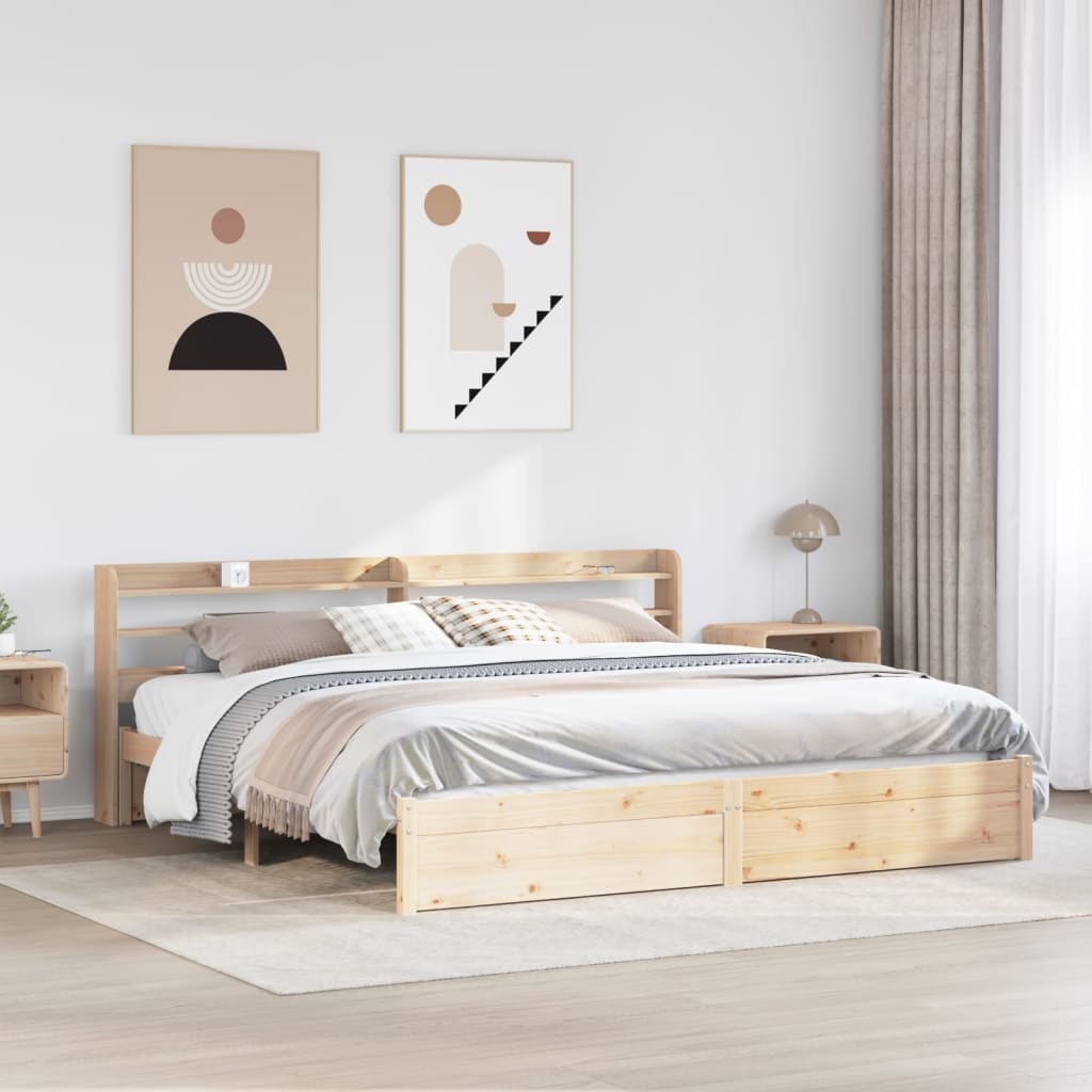 vidaXL Bed Frame with Headboard without Mattress 200x200 cm