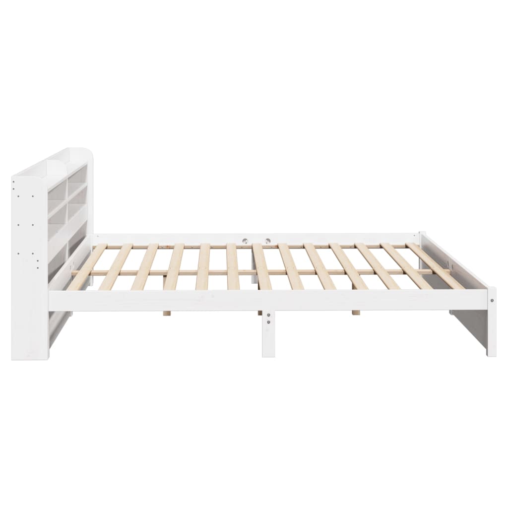 vidaXL Bed Frame with Headboard without Mattress White 200x200 cm