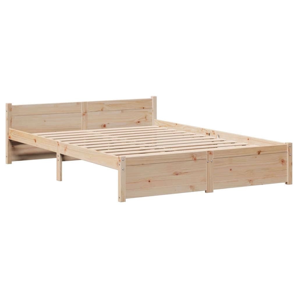 vidaXL Bed Frame with Headboard without Mattress 120x200 cm