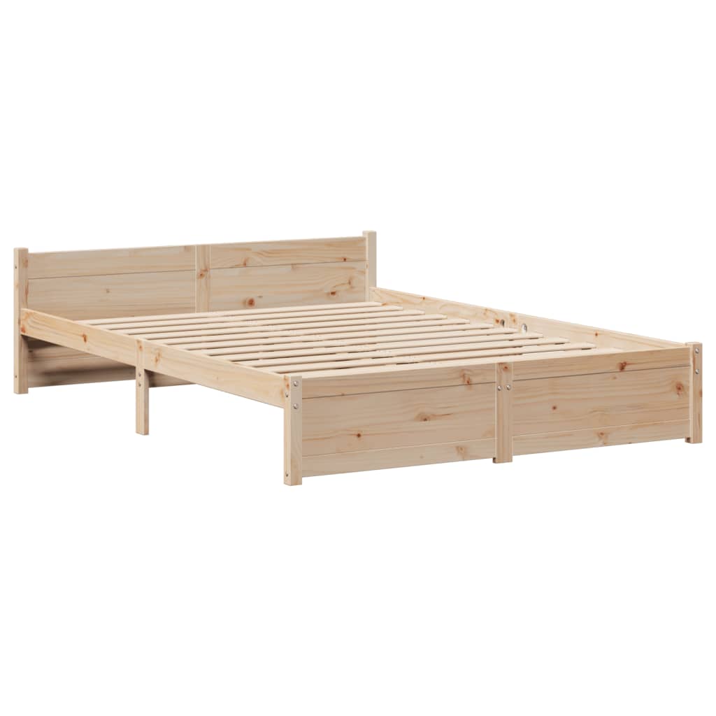 vidaXL Bed Frame with Headboard without Mattress 140x200 cm